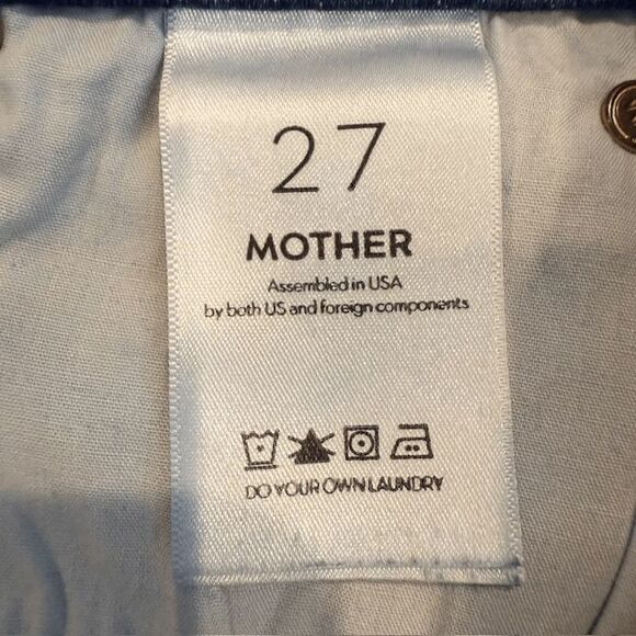 MOTHER The Slit Rascal jeans Wicked Games wash Straight Leg Ankle Slits Size 27 - Picture 8 of 16